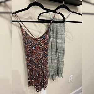 Forever 21 patterned rompers